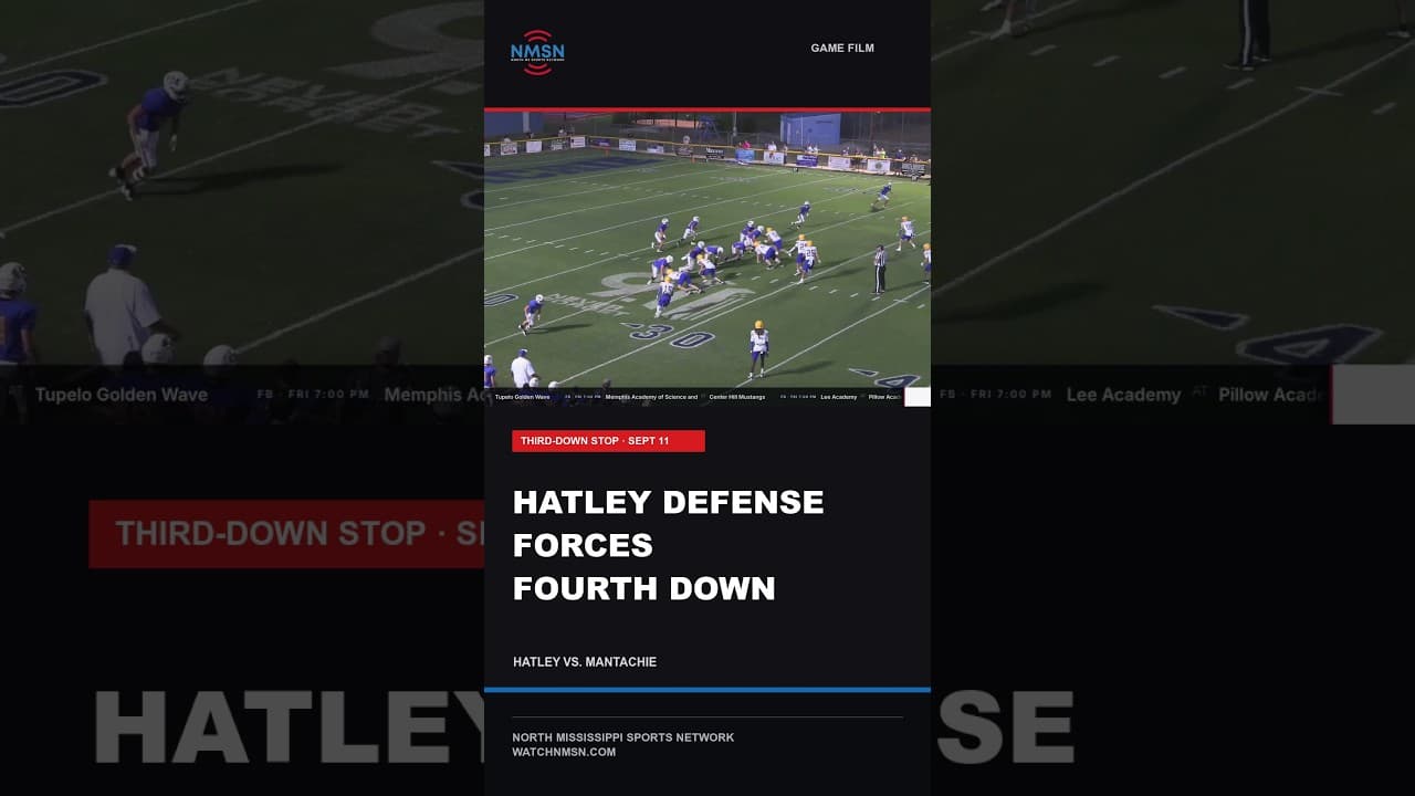 Matthew Hunsucker | Hatley Third-Down Stop vs Mantachie | NMSN #Shorts