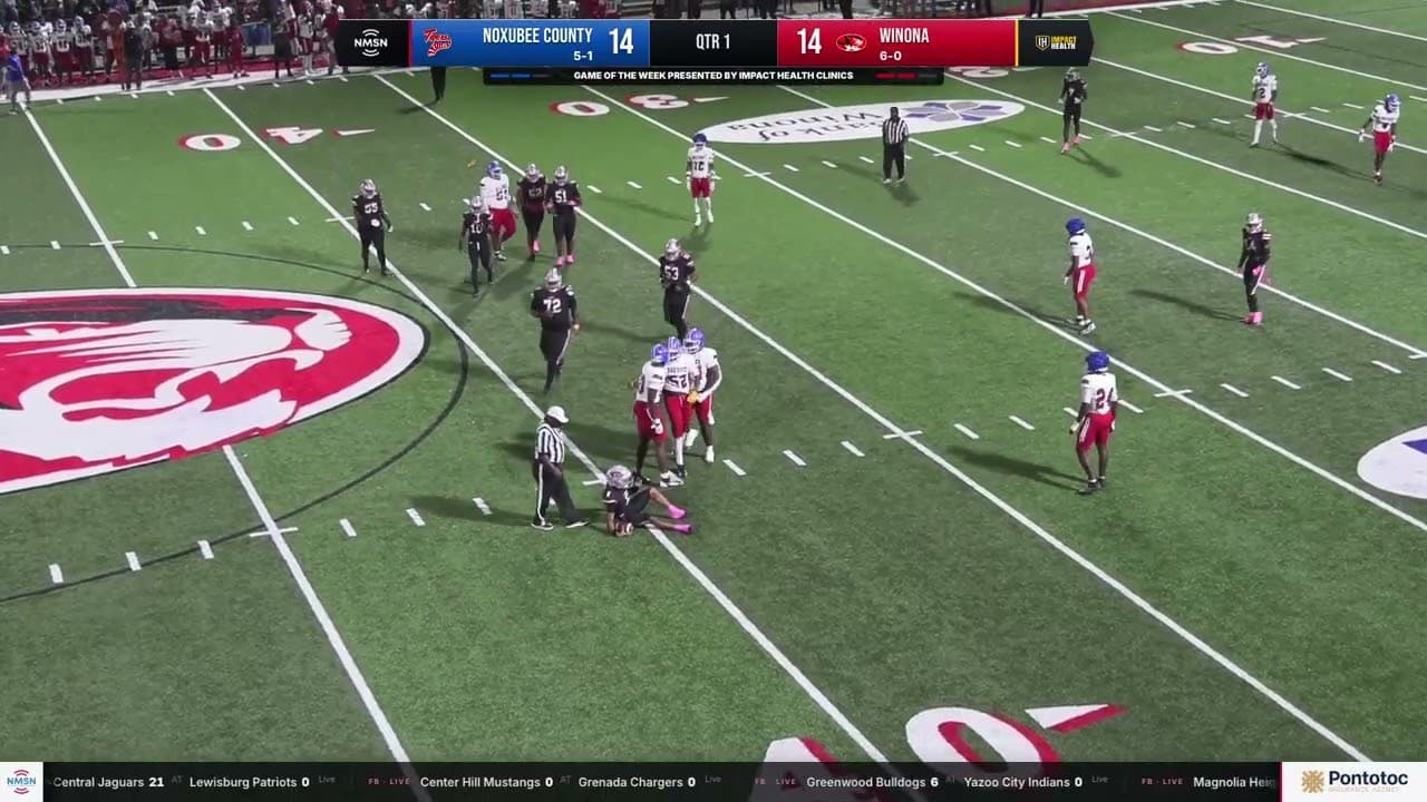 Tacorey Barnett gets home for the sack | Noxubee County vs Winona