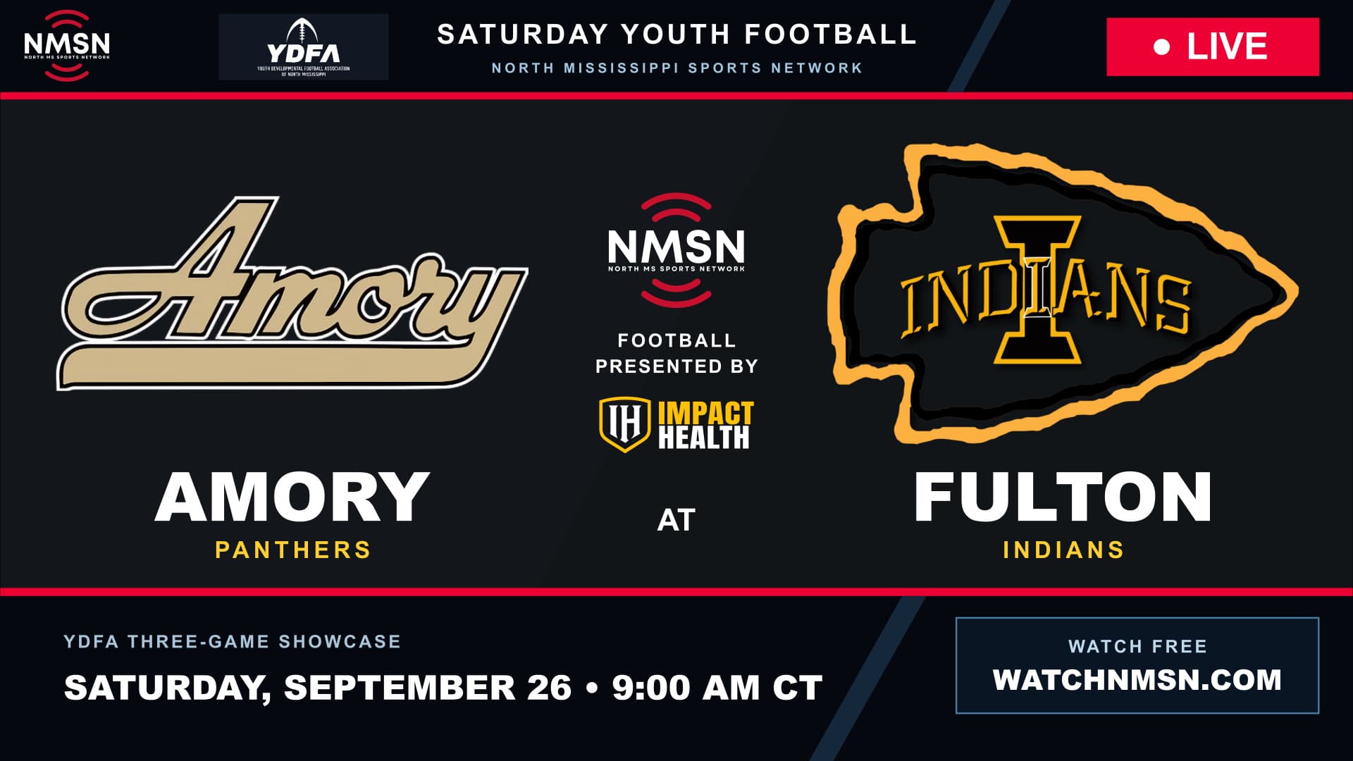 Amory Panthers at Fulton Indians | Indian Stadium · Fulton, Mississippi