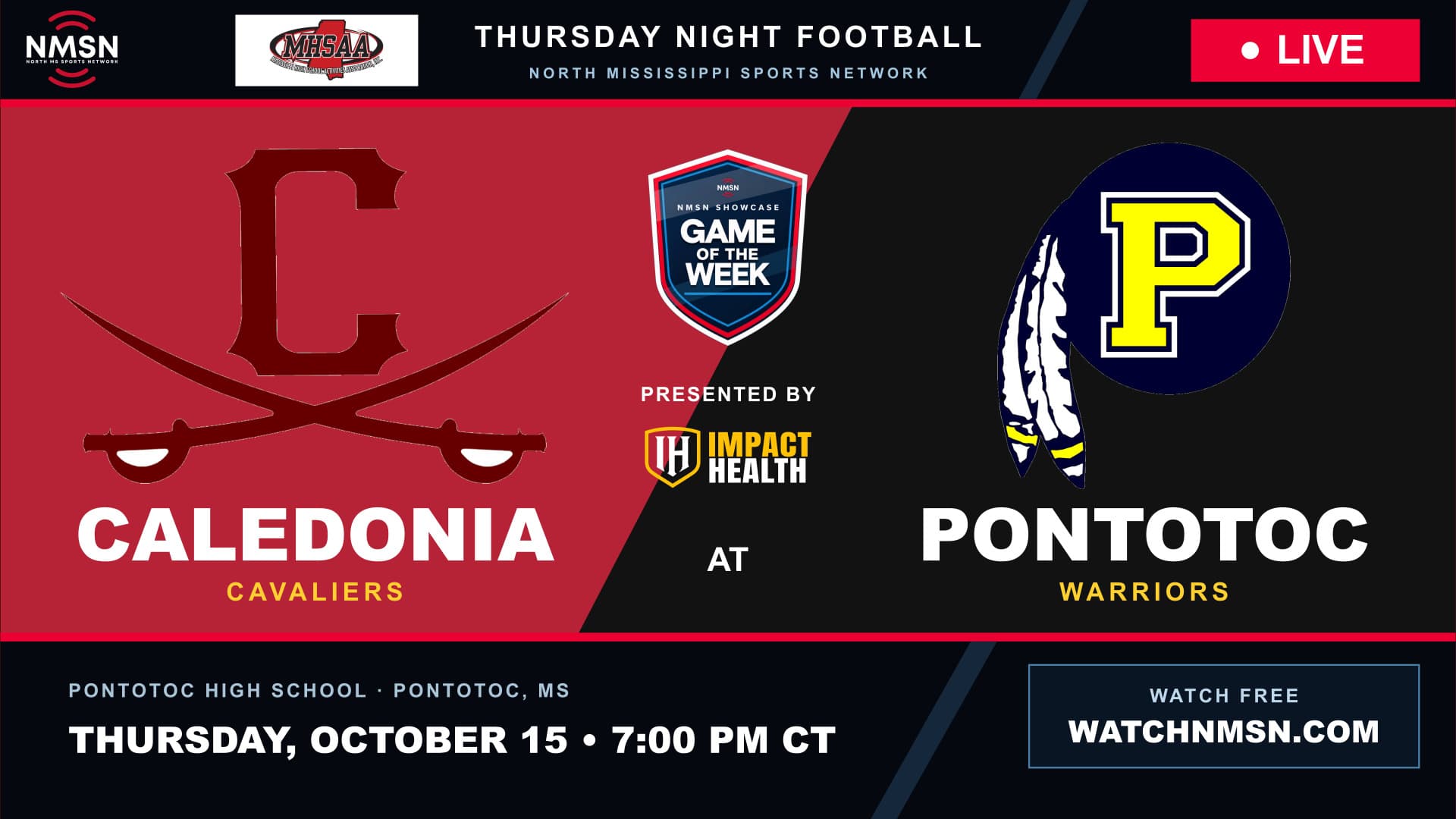 Pontotoc, Caledonia chase a 2–0 region start under Thursday night lights