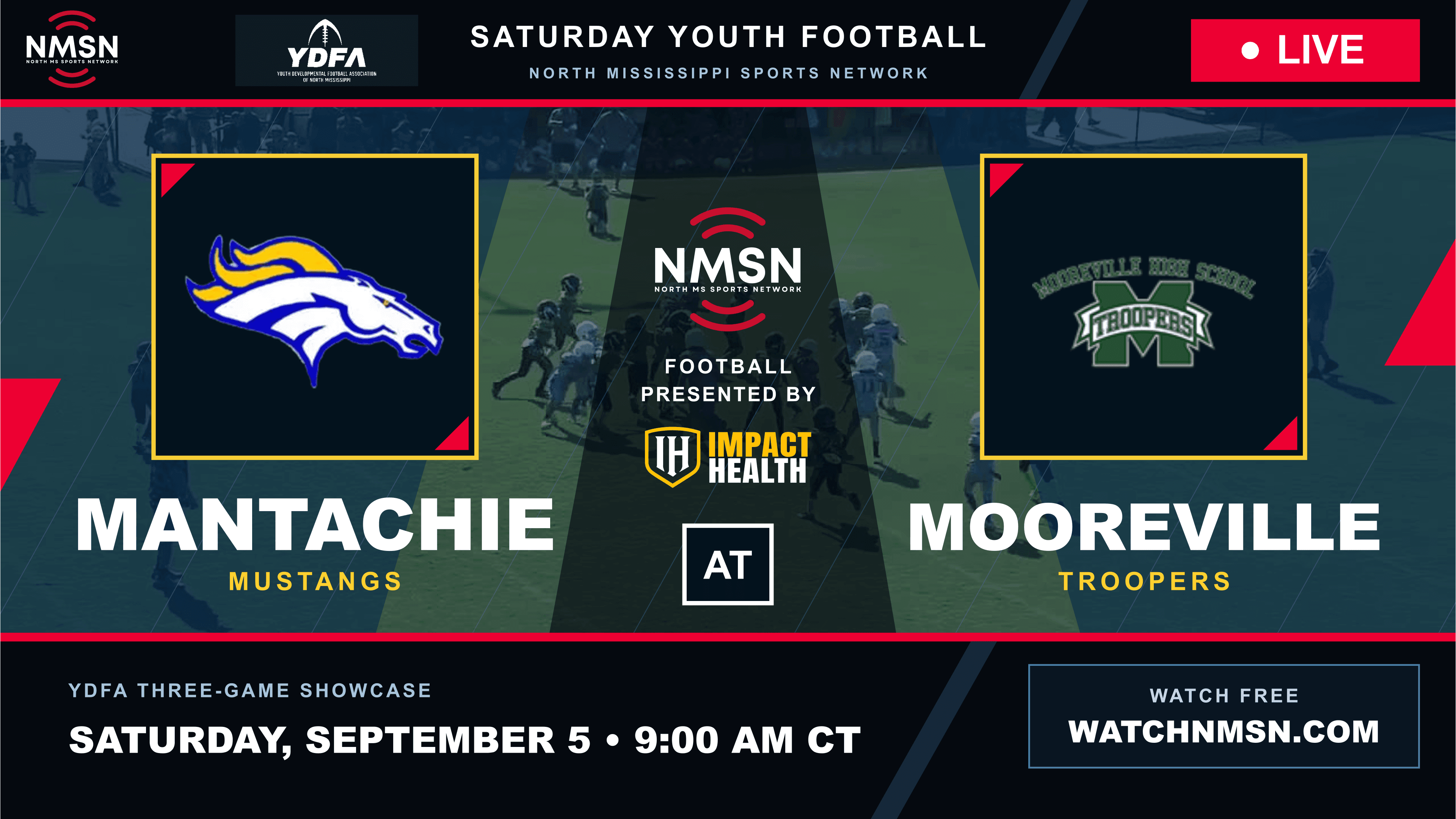 Mantachie Mustangs at Mooreville Troopers YDFA three-game showcase