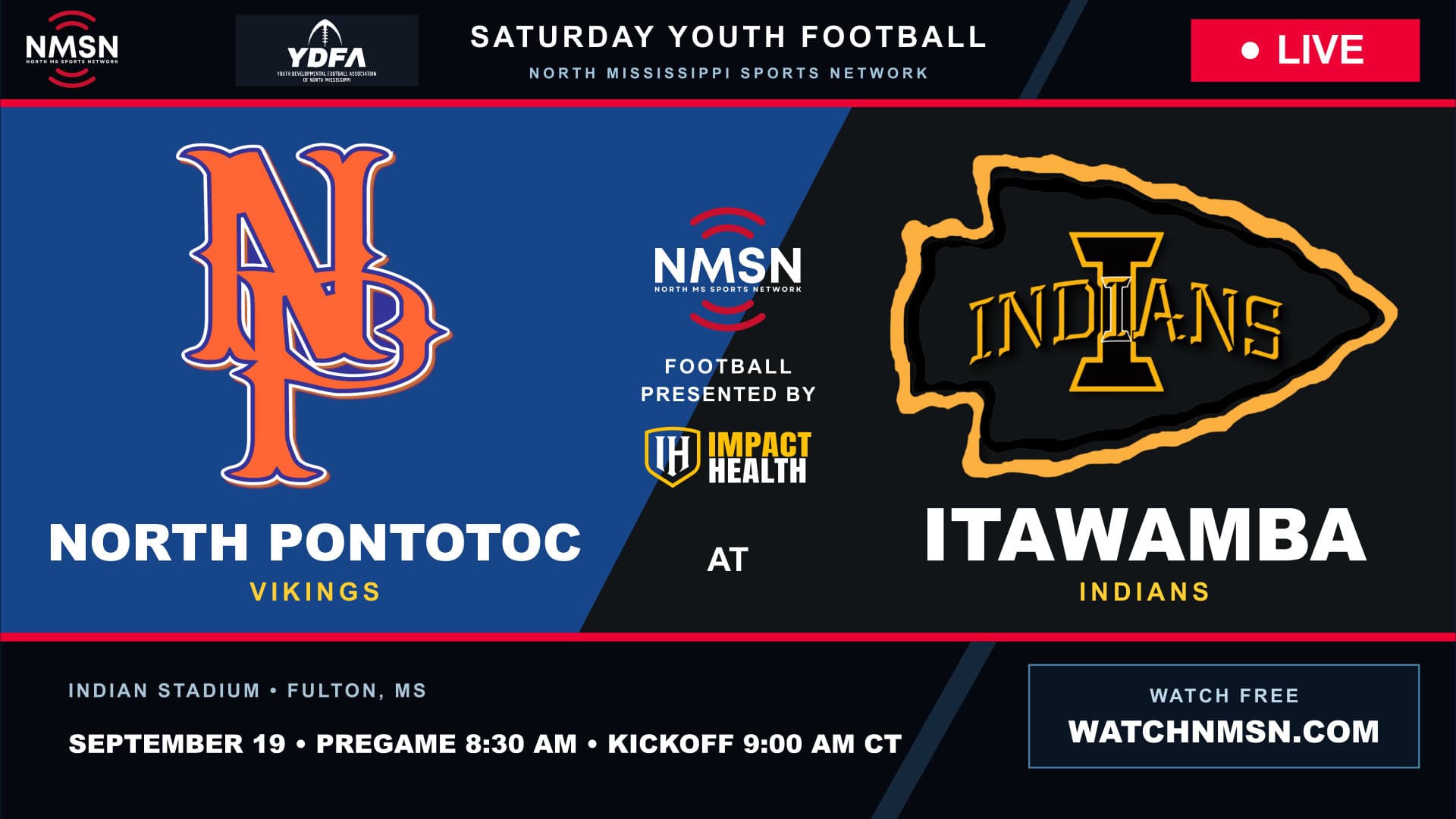North Pontotoc Vikings at Itawamba Indians