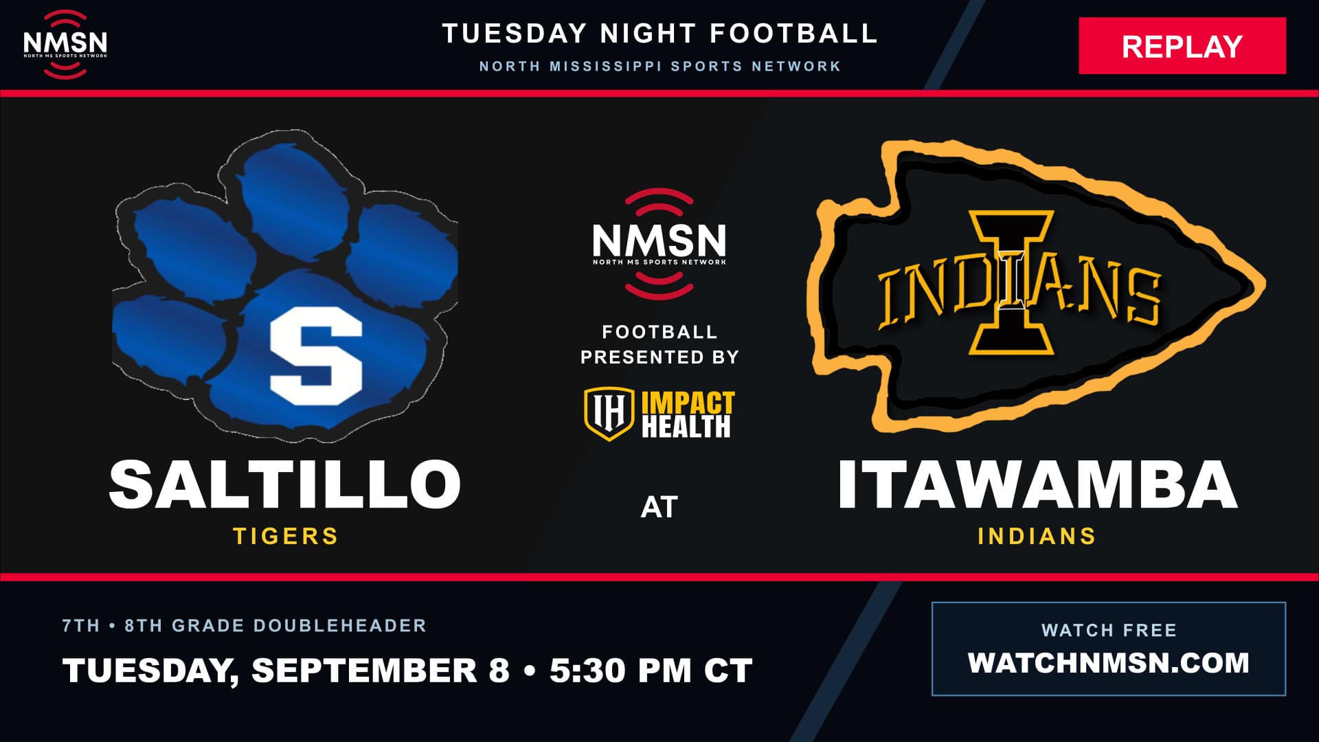 Saltillo Tigers at Itawamba Indians