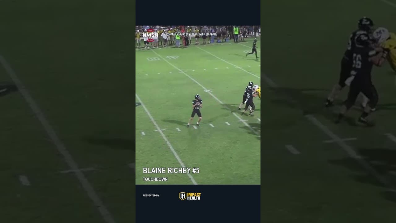 Blaine Richey #5 touchdown reception | Mantachie at Mooreville #shorts