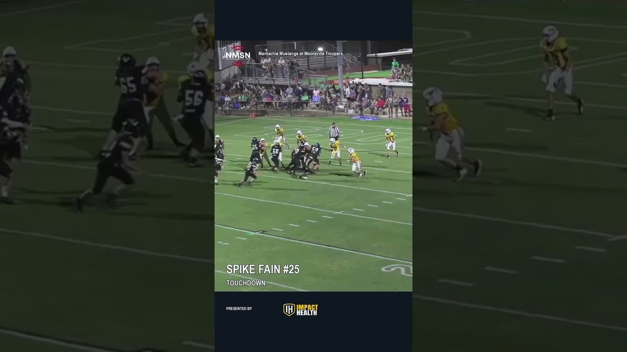 Spike Fain #25 touchdown run | Mantachie at Mooreville #shorts