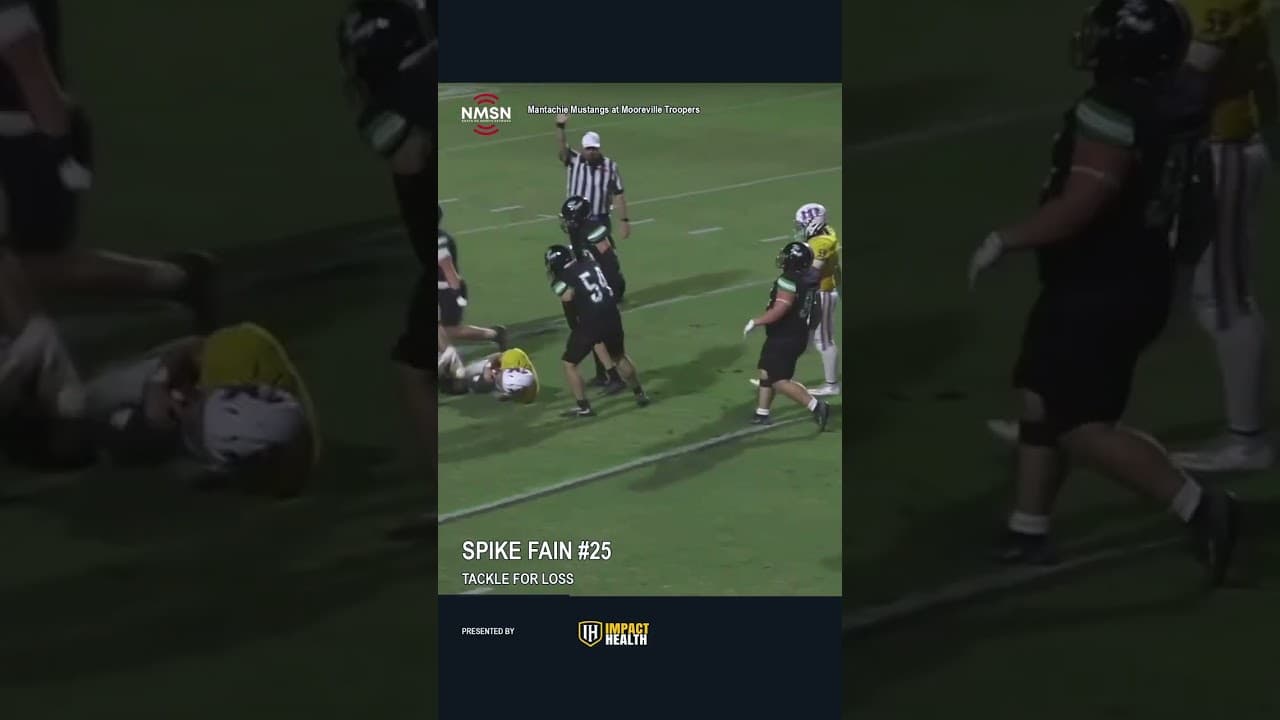 Spike Fain #25 tackle for loss | Mantachie at Mooreville #shorts