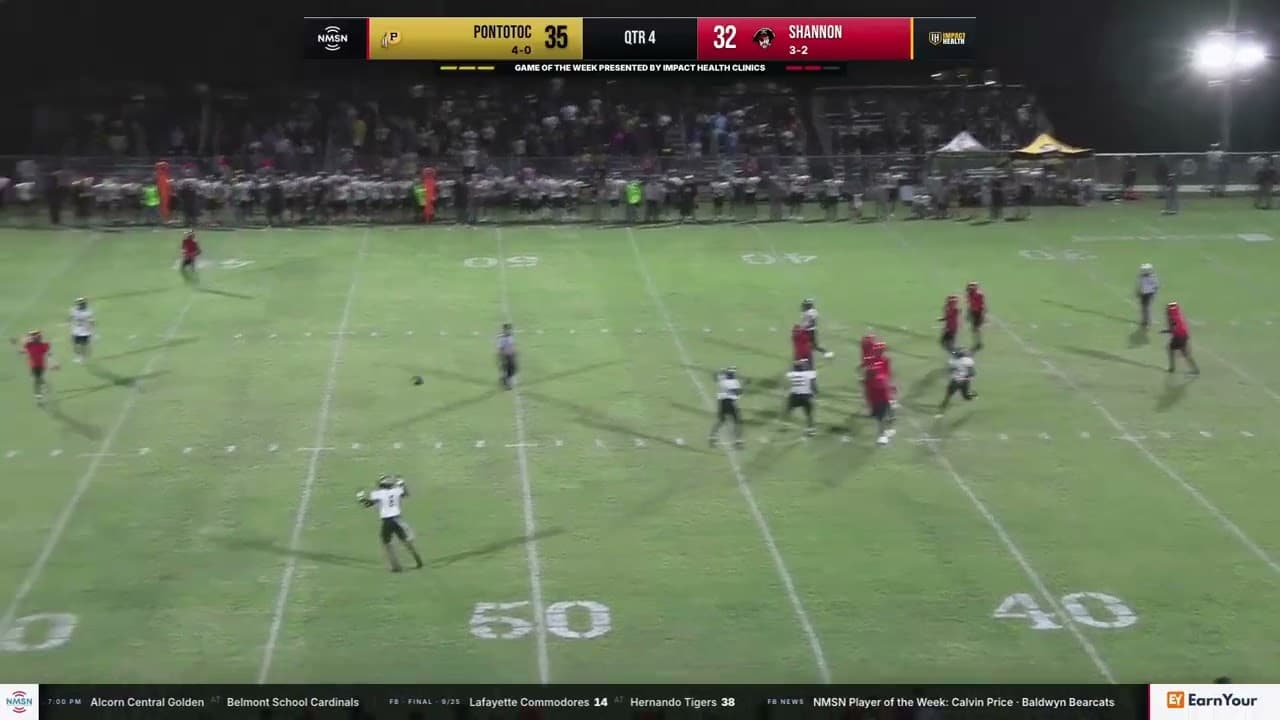 Braylen Deans breaks the first tackle | Shannon vs Pontotoc