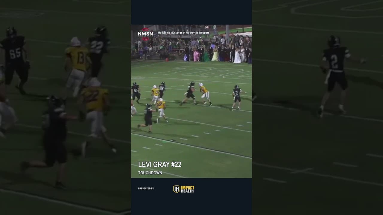 Levi Gray #22 touchdown run | Mantachie at Mooreville #shorts