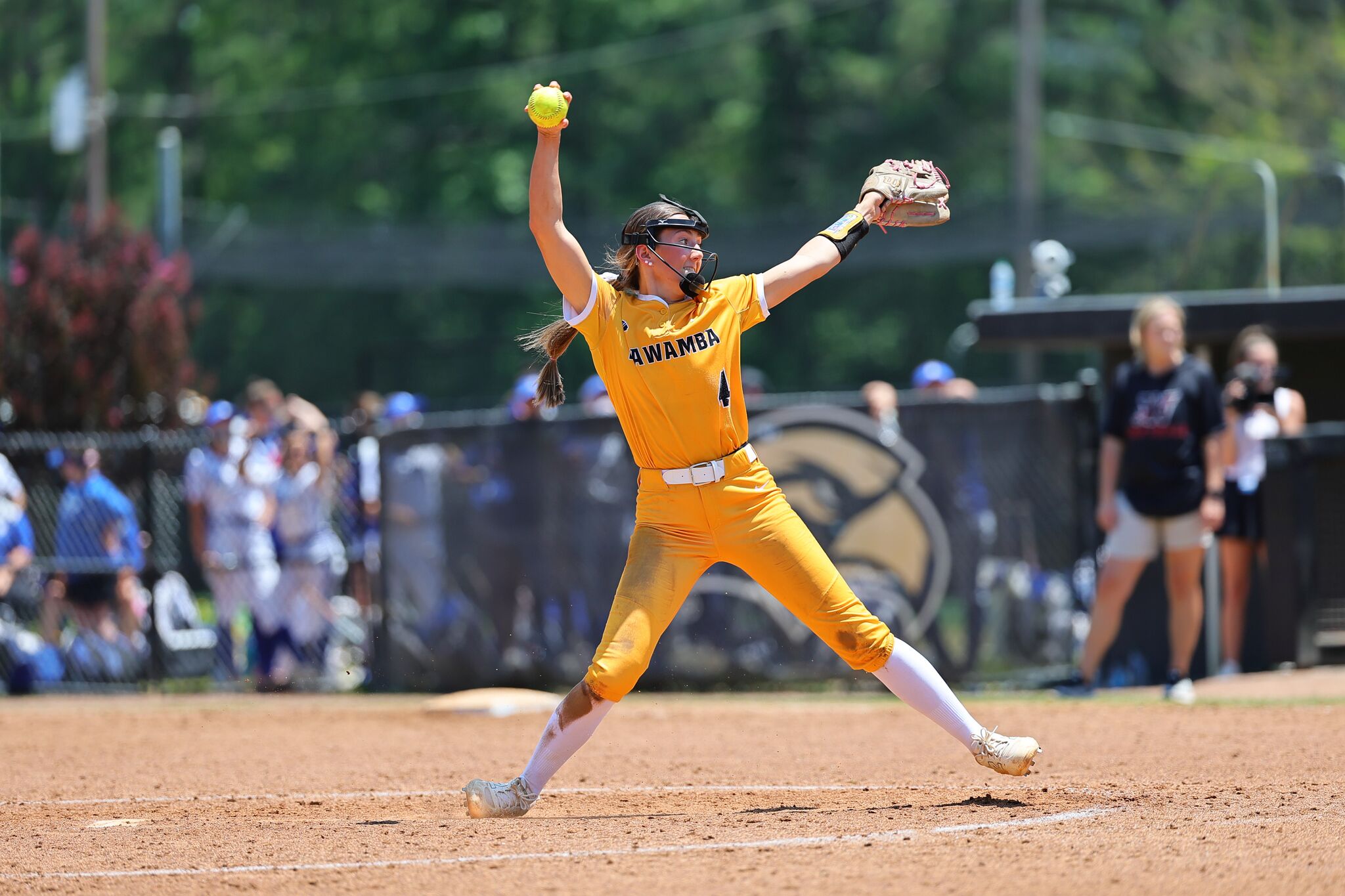 Layla Owens in the circle for Itawamba at the USM Softball Complex.