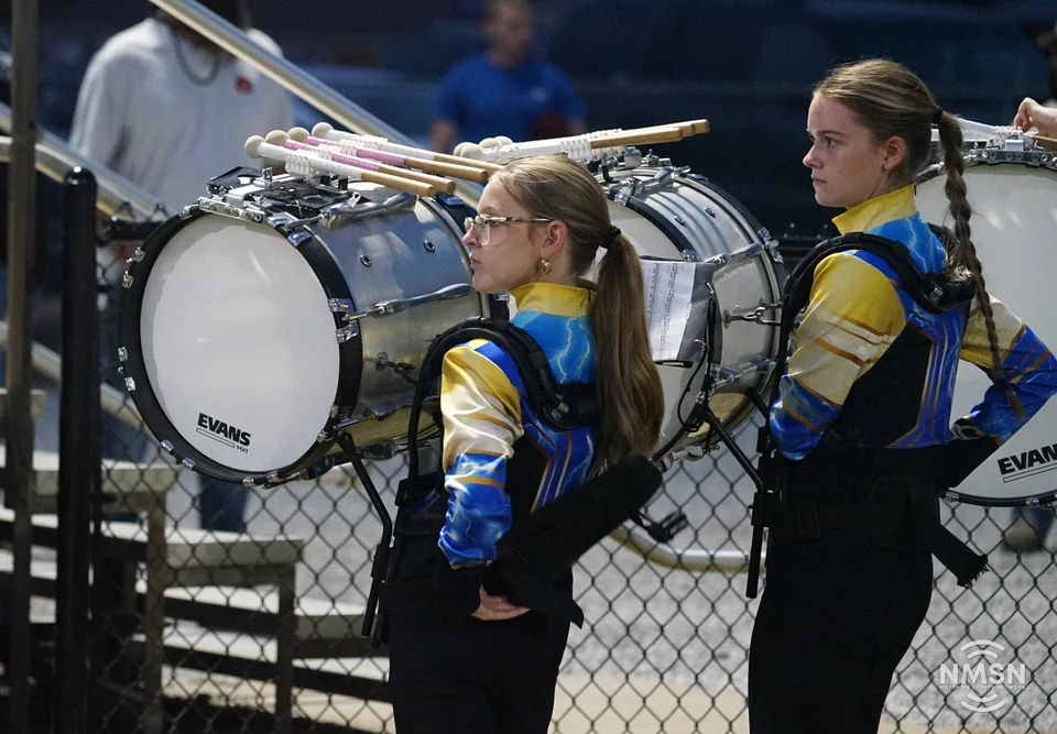 Hatley bass drummers prepare for the evening — Hamilton at Hatley, October 30, 2026. Photo: NMSN.