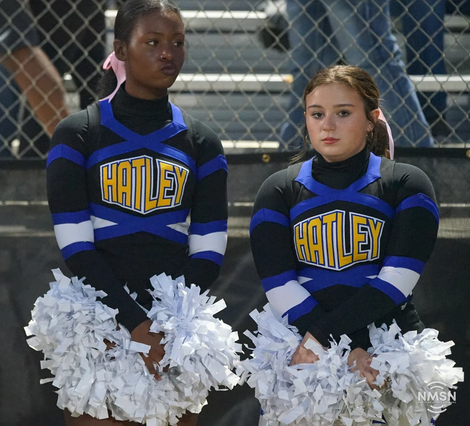 Hatley cheerleaders before kickoff — Hamilton at Hatley, October 30, 2026. Photo: NMSN.