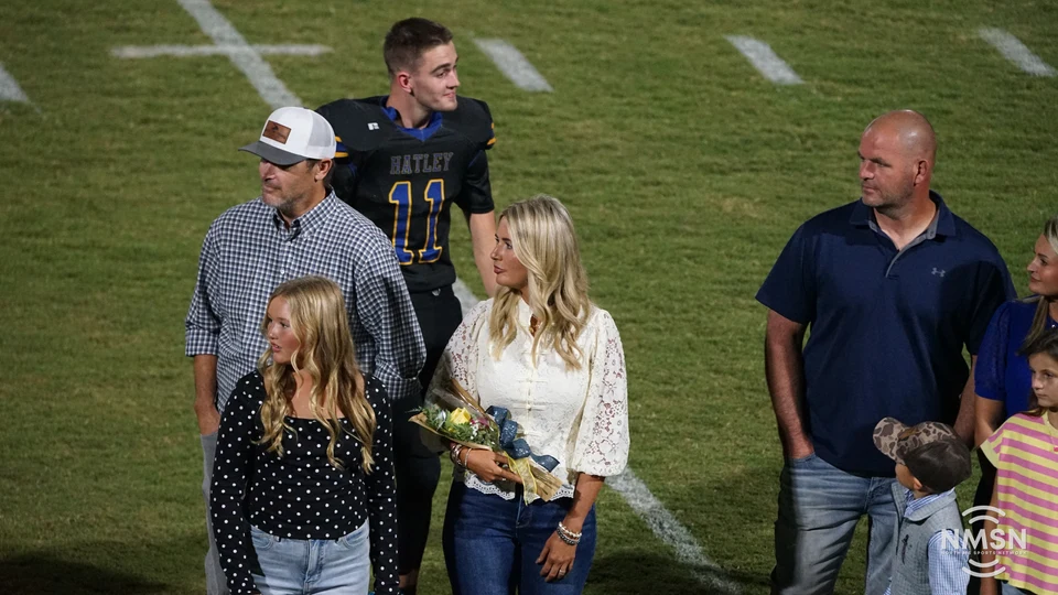 Hatley senior Brody Dickerson with family — Hamilton at Hatley, October 30, 2026. Photo: NMSN.