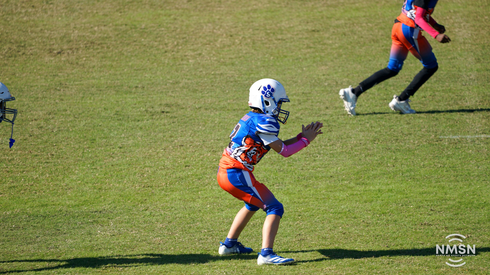 A Saltillo player preparing for the next play at the YDFA playoffs in Fulton