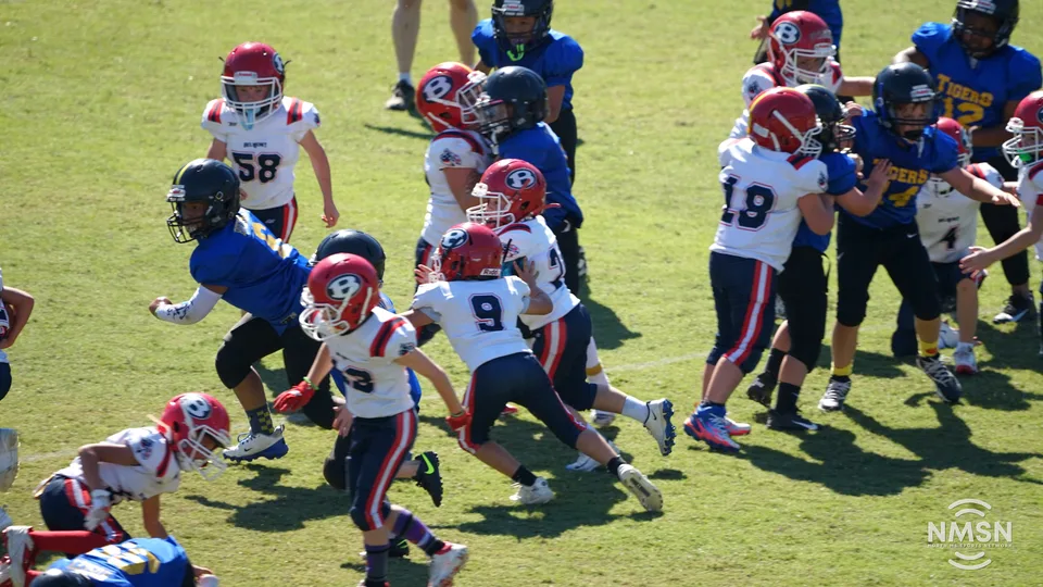 YDFA playoff photo from Hatley vs. Belmont at Indian Stadium in Fulton, Mississippi, October 24, 2026. Image DSC02348.