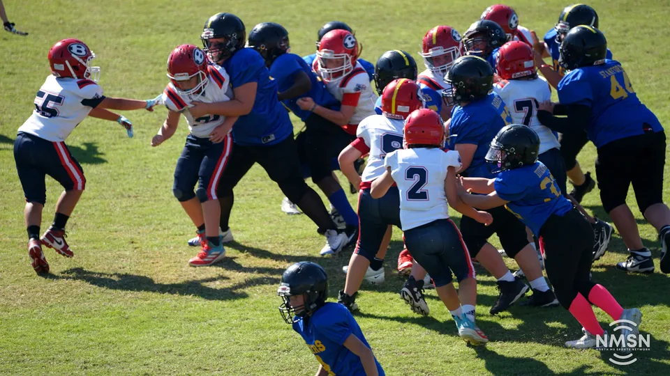 YDFA playoff photo from Hatley vs. Belmont at Indian Stadium in Fulton, Mississippi, October 24, 2026. Image DSC02546.